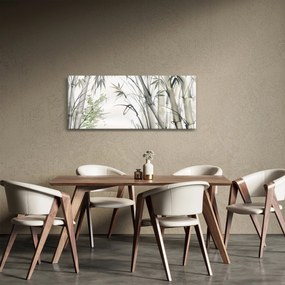 Obraz - Bambusy, kresba (120x50 cm)