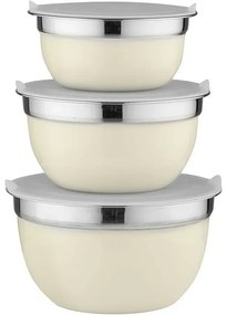Florina Súprava 3 nehrdz. misiek s vekami, krémová