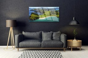 Obraz na skle More pláž les príroda 125x50 cm
