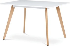 Jedálenský stôl DT-313 biely / naturálny