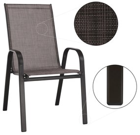 AKCIA Hnedá stohovateľná stolička ALDERA II. akosť