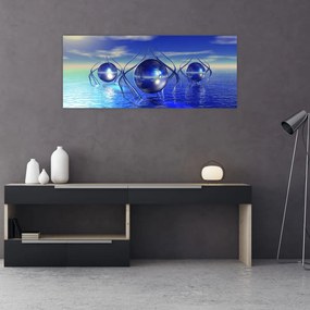 Obraz abstrakcie - voda (120x50 cm)