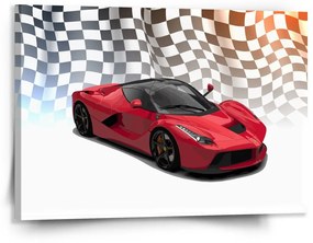 Sablio Obraz Ferrari Závodná vlajka - 150x110 cm