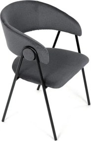 Jedálenská stolička zamatová, sivá DCL-X7130 GREY2
