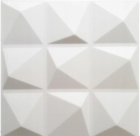 Stropné panely 3D XPS 0011, rozmer 50 cm x 50 cm, PYRAMIDS biely, IMPOL TRADE