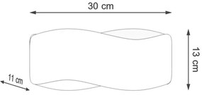 Sollux SL.1019 - Nástenné svietidlo TILA 1xG9/40W/230V 30 cm čierna