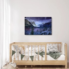 Obraz zimnej horskej krajiny (90x60 cm)