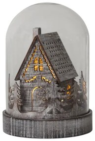 Hnedá svetelná dekorácia s vianočným motívom ø 12,5 cm Kupol – Star Trading