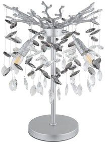 Globo 64138TS - Stolná lampa QUEENA 3xE14/40W/230V strieborná