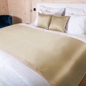 Biante Saténový prehoz/behúň na posteľ Satén LUX-L054 Latte 50x140 cm