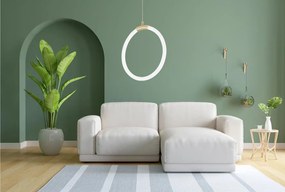 Toolight Toolight, LED závesné osvetlenie 25cm, 22W, 4000K, 2000lm, G020-CP, zlatá-biela, OSW-06371