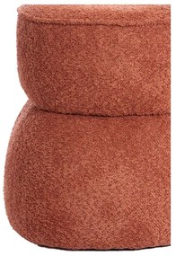 Oranžový taburet z textílie buklé Leyla – Light &amp; Living