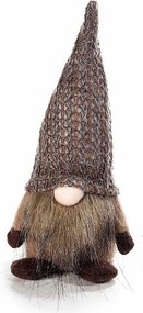 Lesný zimný škriatok s hnedou čiapkou 18 cm