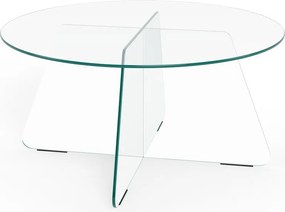 Sklenený okrúhly konferenčný stolík ø 80 cm Samos – Actona
