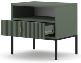 Noční stolek Maggiore 53,9 cm zelený/černý/zlatý