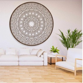 Luxusná drevená mandala na stenu 3D dekorácia do interiéru | HELA: HDF - Orech 30 cm 4341-79186 HDF0342