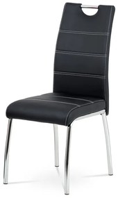 BONTEC Jedálenská stolička, čierna, ekokoža, HC-484 BK Farba: Čierna