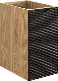 Comad Doplnková kúpeľňová skrinka nízka Ocean Black 30 čierna/dub olejovaný
