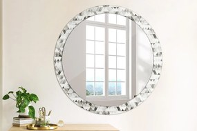 Okrúhle ozdobné zrkadlo na stenu Dúhový trojuholník fi 90 cm