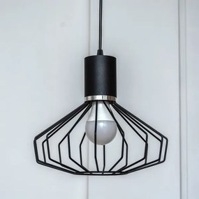 Luster na lanku SOLANO 1xE27/15W/230V čierna/lesklý chróm
