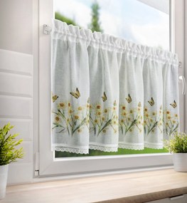 KRÁTKA ZÁCLONA NA PÁSKE FLORA 150X60 CM VIACFAREBNÁ