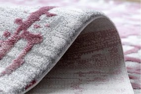 Koberec AKRYL DIZAYN 122 jasný ružový / jasný sivý