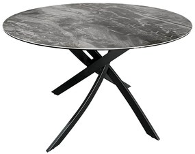 Okrúhly jedálenský keramický stôl Halia 120 cm taupe