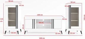 Obývacia stena KOSMO, biela