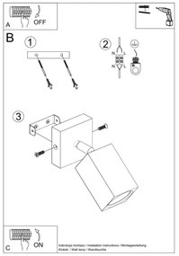 Sollux SL.1035 - Nástenné bodové svietidlo KEKE 1xGU10/40W/230V dub