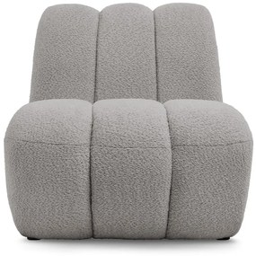 Svetlosivé kreslo z textílie buklé Janissaire – Bobochic Paris