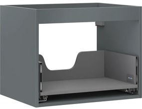 Mexen Box-A, závesná skrinka 60 cm, 1 zásuvka, grafitová matná, 91AX0-0600-470-1-66