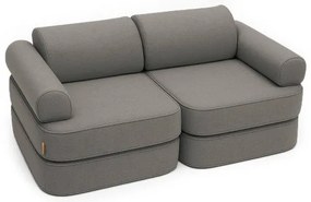 MeowBaby® Outzy Detská modulárna 6-prvková pohovka, drift-clay-taupe