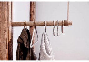 Nástenný vešiak z dubového dreva v prírodnej farbe 50 cm Swing – LIND DNA