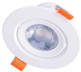 Solight WD210 Zapustené svietidlo bodové LED 5W, 400lm, 3000K, okrúhle, IP20, biela, náklopné