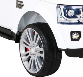 Ramiz Land Rover Discovery Elektrické auto pre deti Biele SUV + diaľkové ovládanie