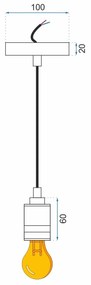 Toolight Toolight, závesná stropná lampa 1xE27 APP347-1CP, svetlá medená, OSW-08414