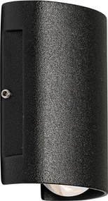 Vonkajšia nástenná lampa čierna vrátane LED 2-svetlo IP54 - Silly