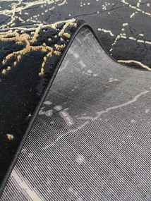 Koberec Elite 4355 Black Gold – čierny vzorovaný obdĺžnik Rozmer: 140x190 cm