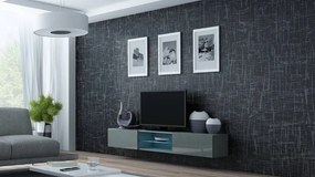 Televízny stolík Cama VIGO GLASS 180 sivý mat/sivý lesk