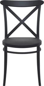 CROSS záhradná stolička bez podrúčok black