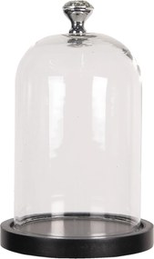 Podnos so skleneným krytom a ozdobným úchopom - Ø 12*19 cm