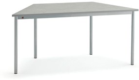 Stôl SONITUS TRAPETS, 1600x800x720 mm, linoleum - šedá, strieborná