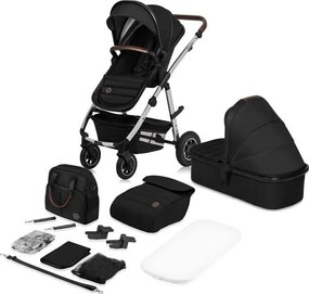 Lionelo - Kombinovaný kočík 2v1 AMBER čierno-strieborný
