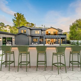 PORTOFINO BAR 75 záhradná barová stolička olive green