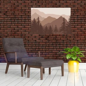 Obraz - Hnedé pohorie N⁰2 (90x60 cm)