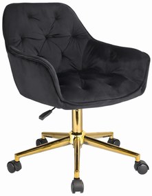 LARGO kancelárska otočná stolička – čierna/zlatá