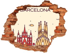 Fototapeta diera na stenu 3D Nápis barcelona nd-c-87486158