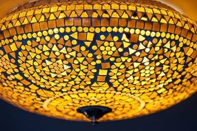 Orient stropná lampa stropnica mozaika Melon AMBER Ø38
