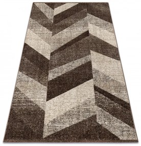 Koberec FEEL 5673/15044 HERRINGBONE hnedý / béžový / krémový / sivý