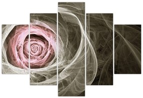 Obraz - Abstraktné ruže svetlo ružová (150x105 cm)